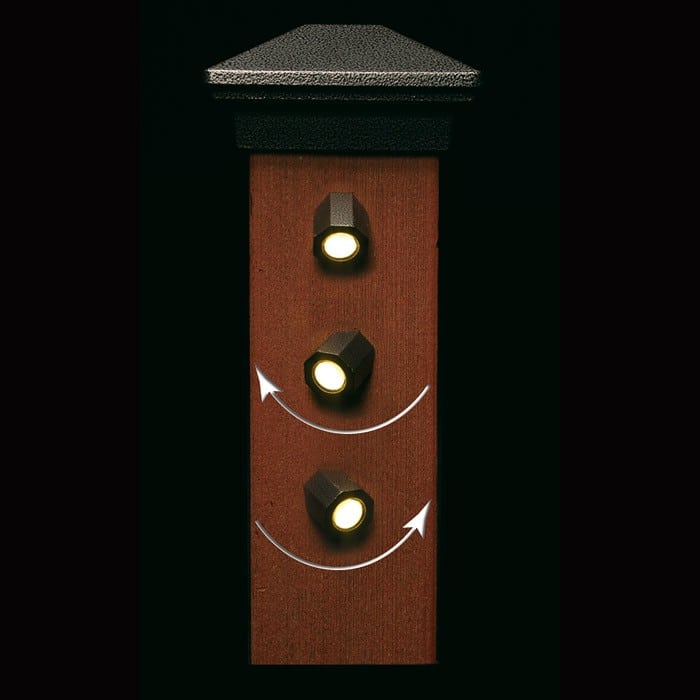 What are the dimension of the light housing not including the portion that is mounted within the post?