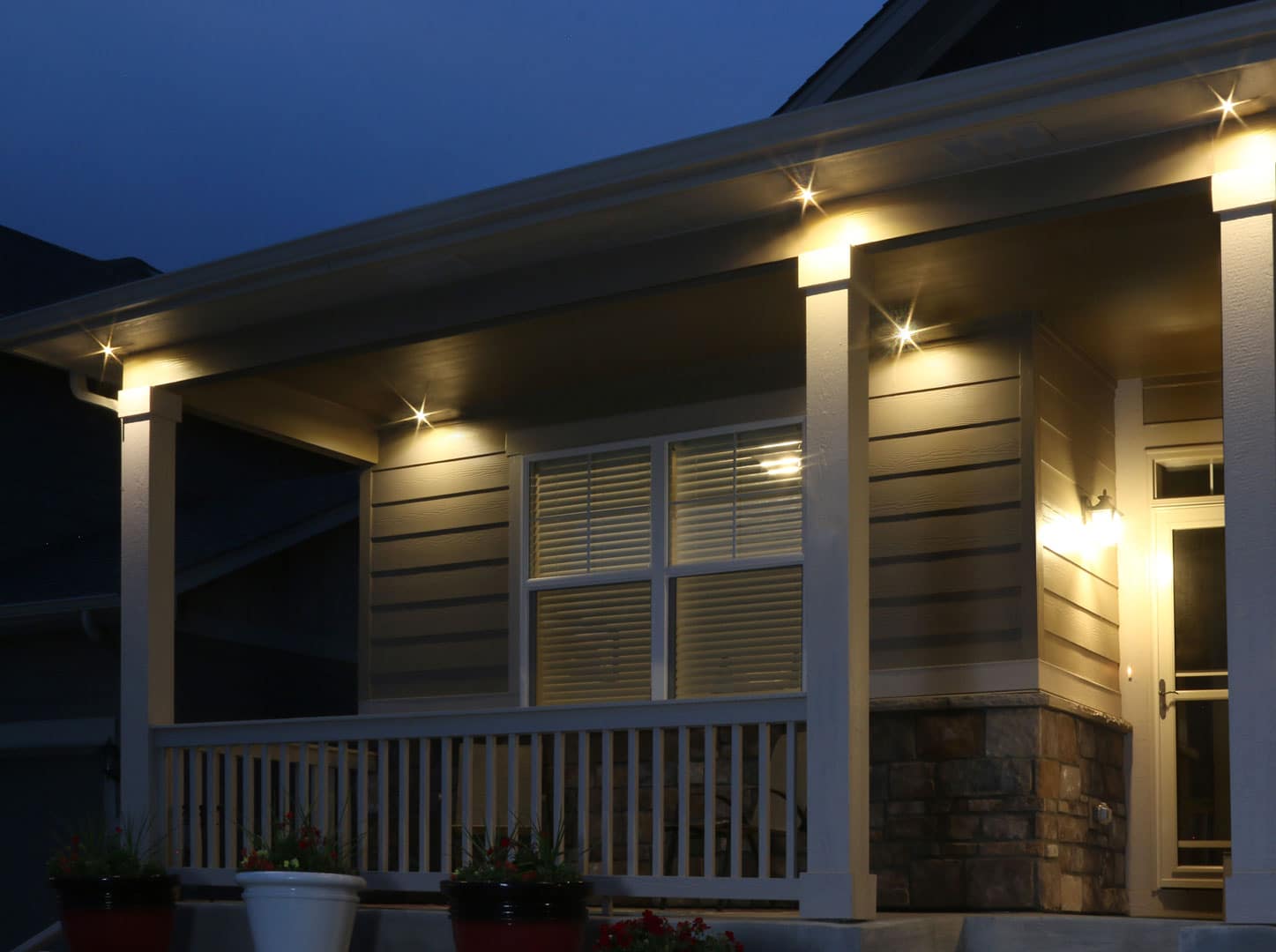 Can LED Soffit Flood Lights install in a vinyl soffit?